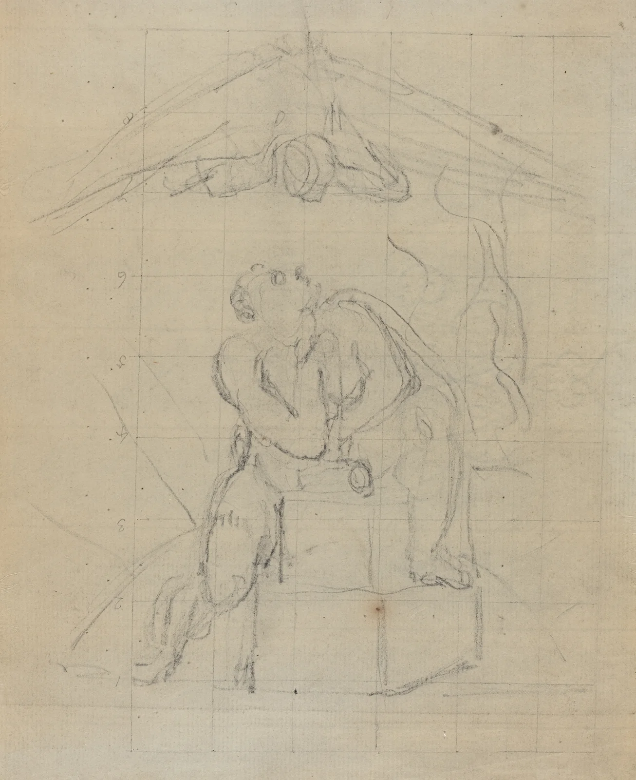 Los and His Spectre (verso) av William Blake