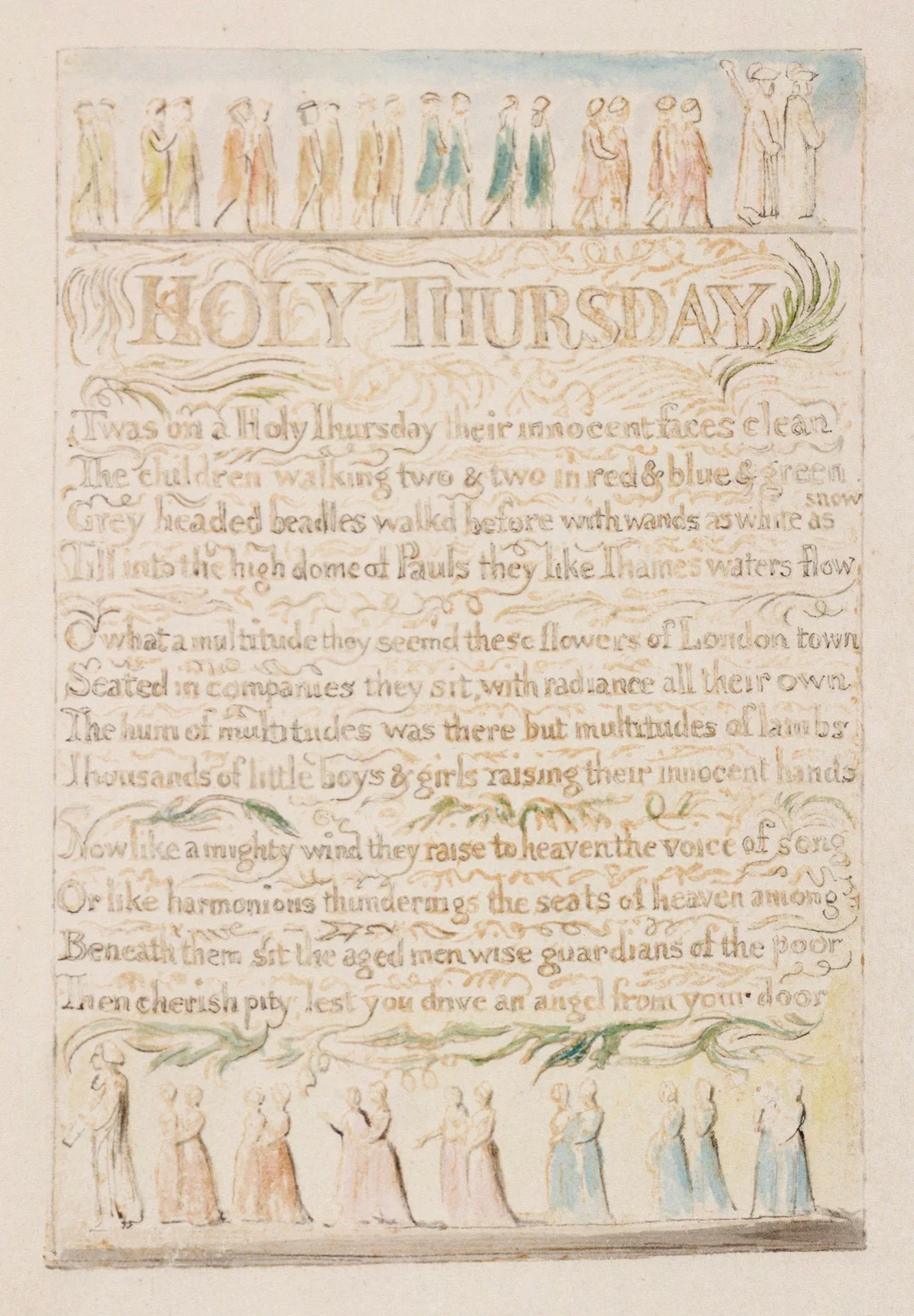 Pl. 10 – Holy Thursday av William Blake