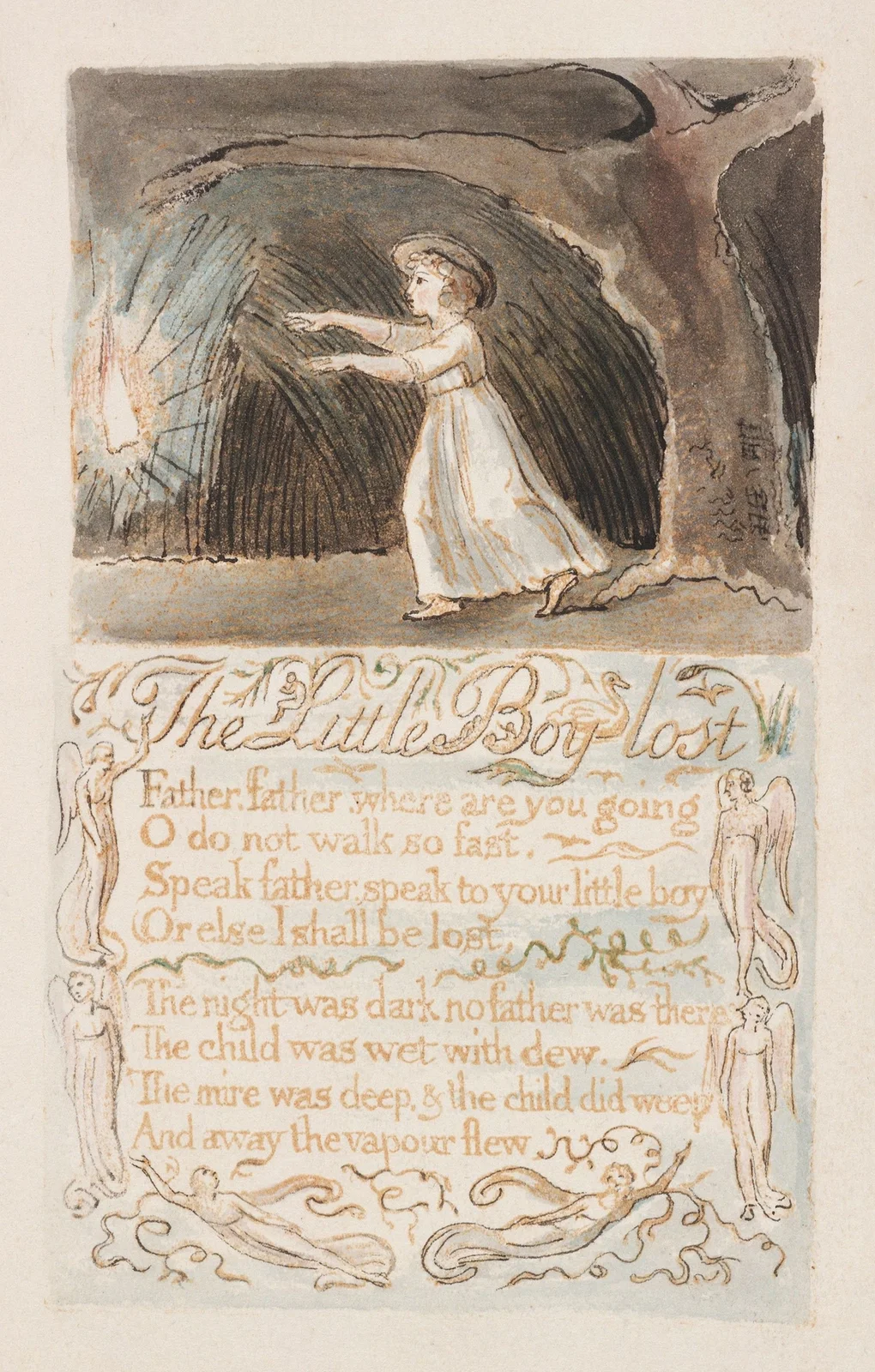 Pl. 12 – The Little Boy Lost av William Blake