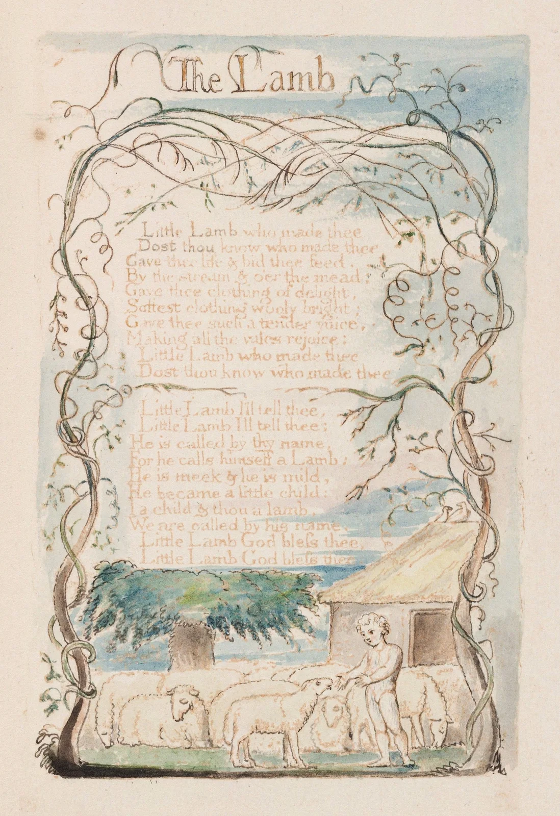 Pl. 20 – The Lamb av William Blake