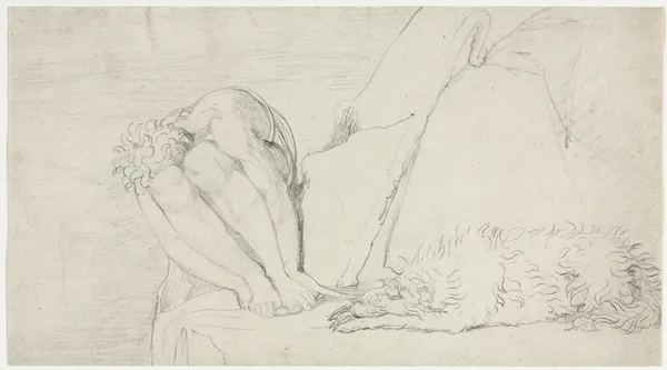Sketch for ‘The Thought of Death alone, the Fear Destroys’ av William Blake