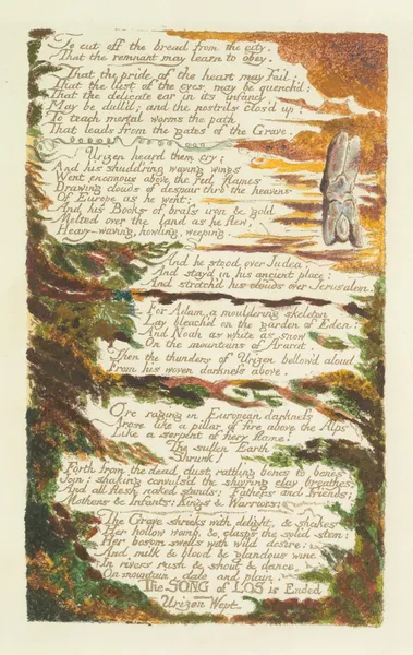 The song of Los. Lambeth Pl.7 av William Blake