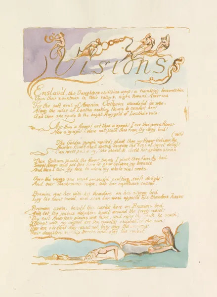 Visions of the daughters of Albion Pl. 03 av William Blake