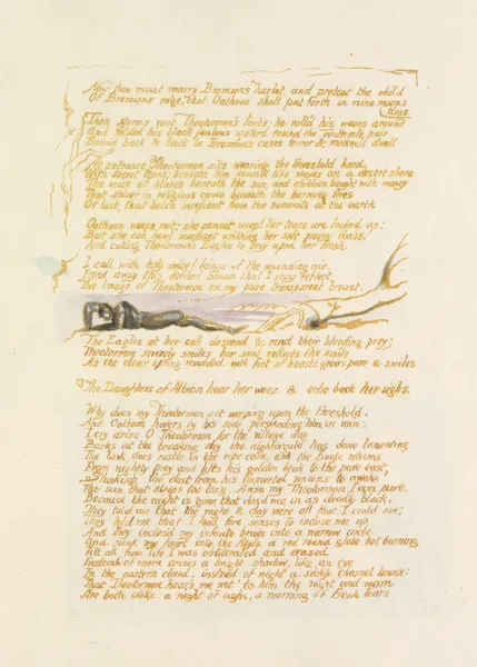 Visions of the daughters of Albion Pl. 04 av William Blake