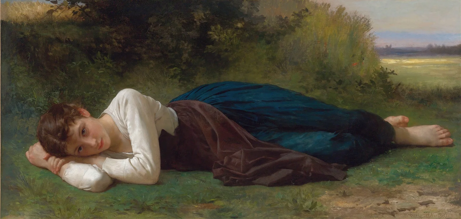 Le Repos (Jeune Fille Couchée) av William Bouguereau