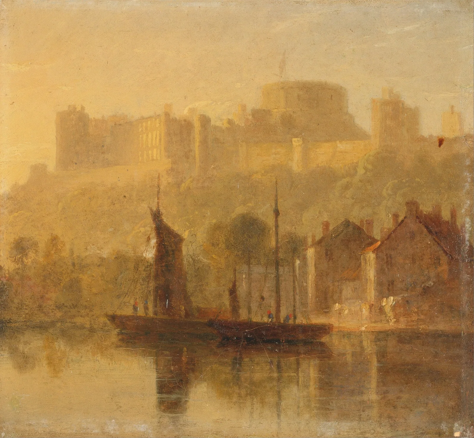 Windsor Castle from the Thames av William Daniell