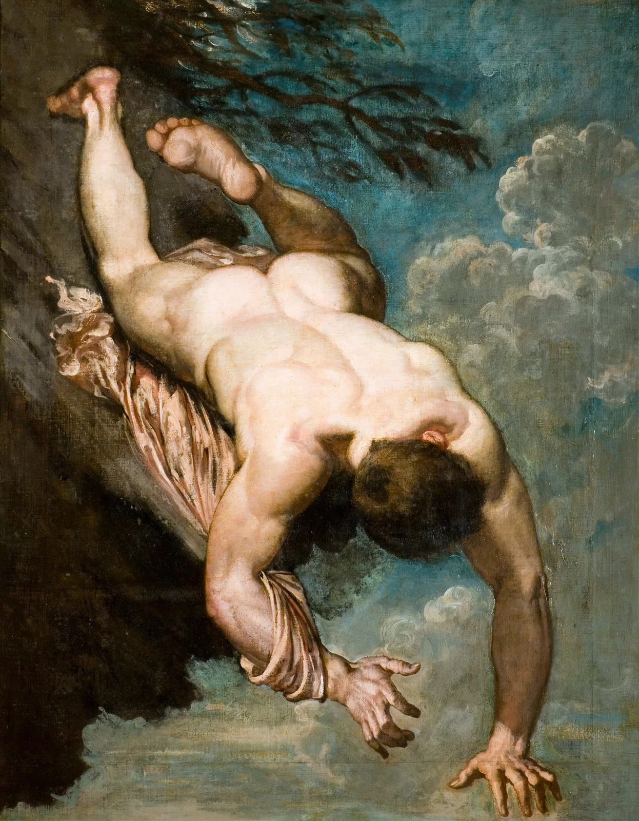 Manlius Hurled From The Rock av William Etty