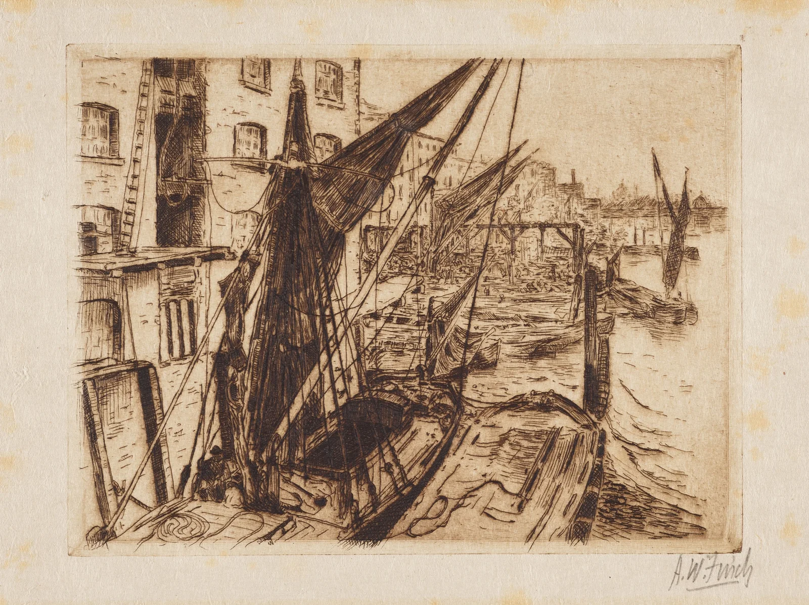 De Thames te London av Alfred William Finch