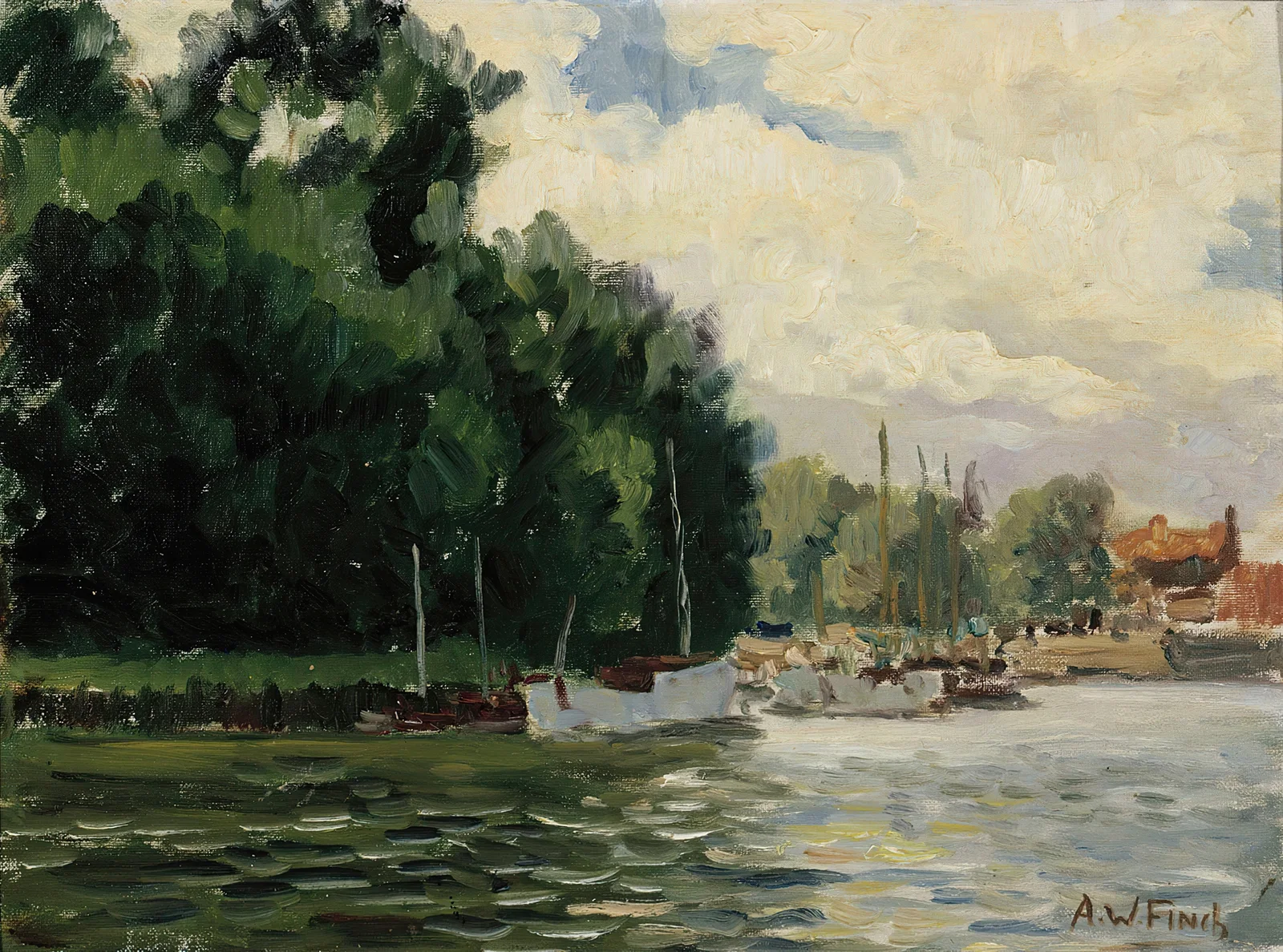 Richmond, Thames av Alfred William Finch