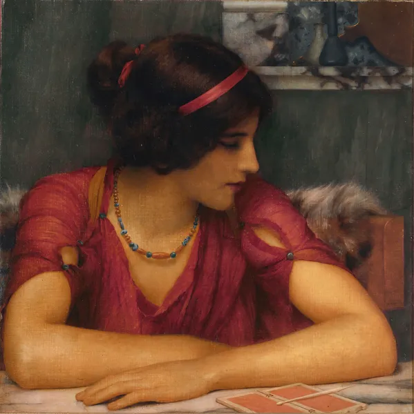 The Letter (A Classical Maiden) av John William Godward