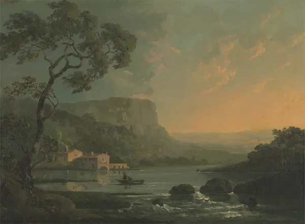 Landscape with Fishermen on a Lake av William Hodges