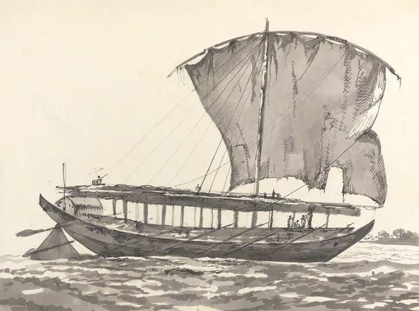 Original Drawings for Choix de Vues de L’Inde and Others Pl.30 av William Hodges