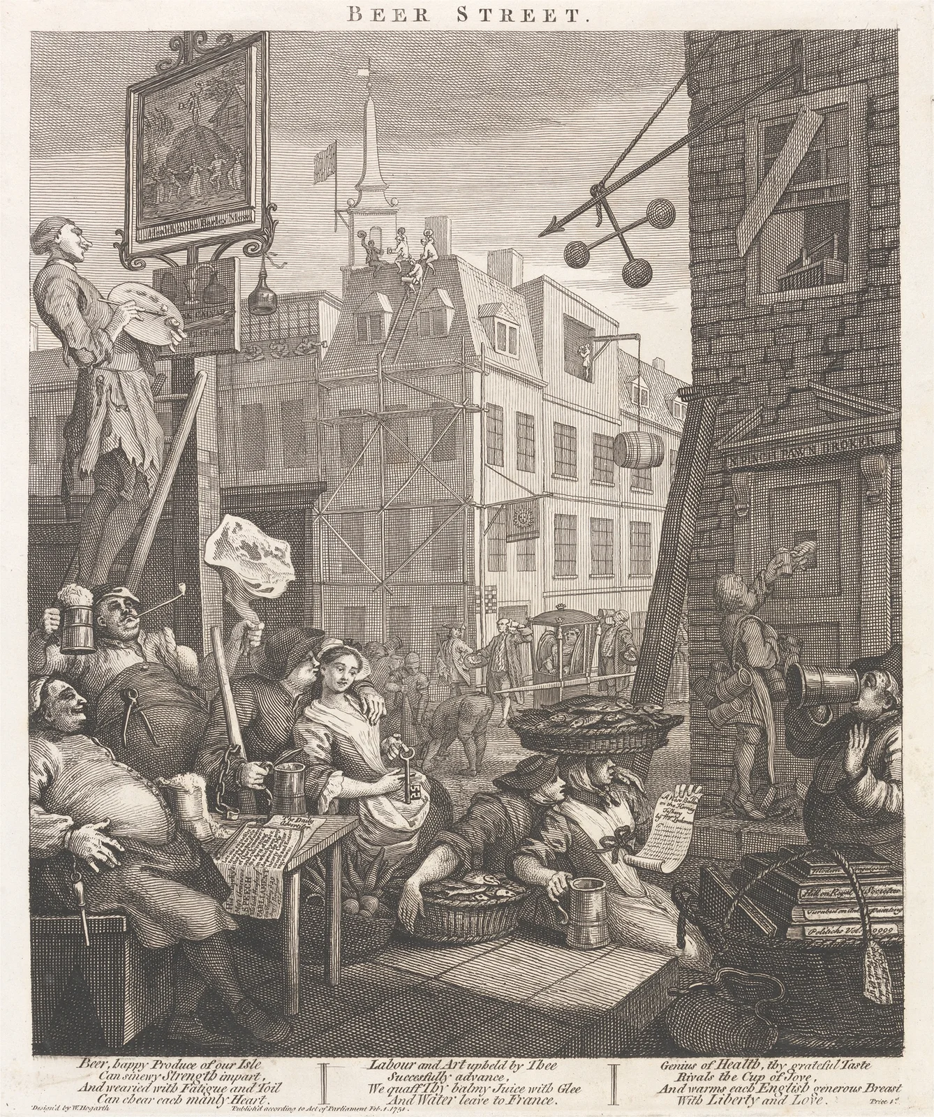 Beer Street av William Hogarth