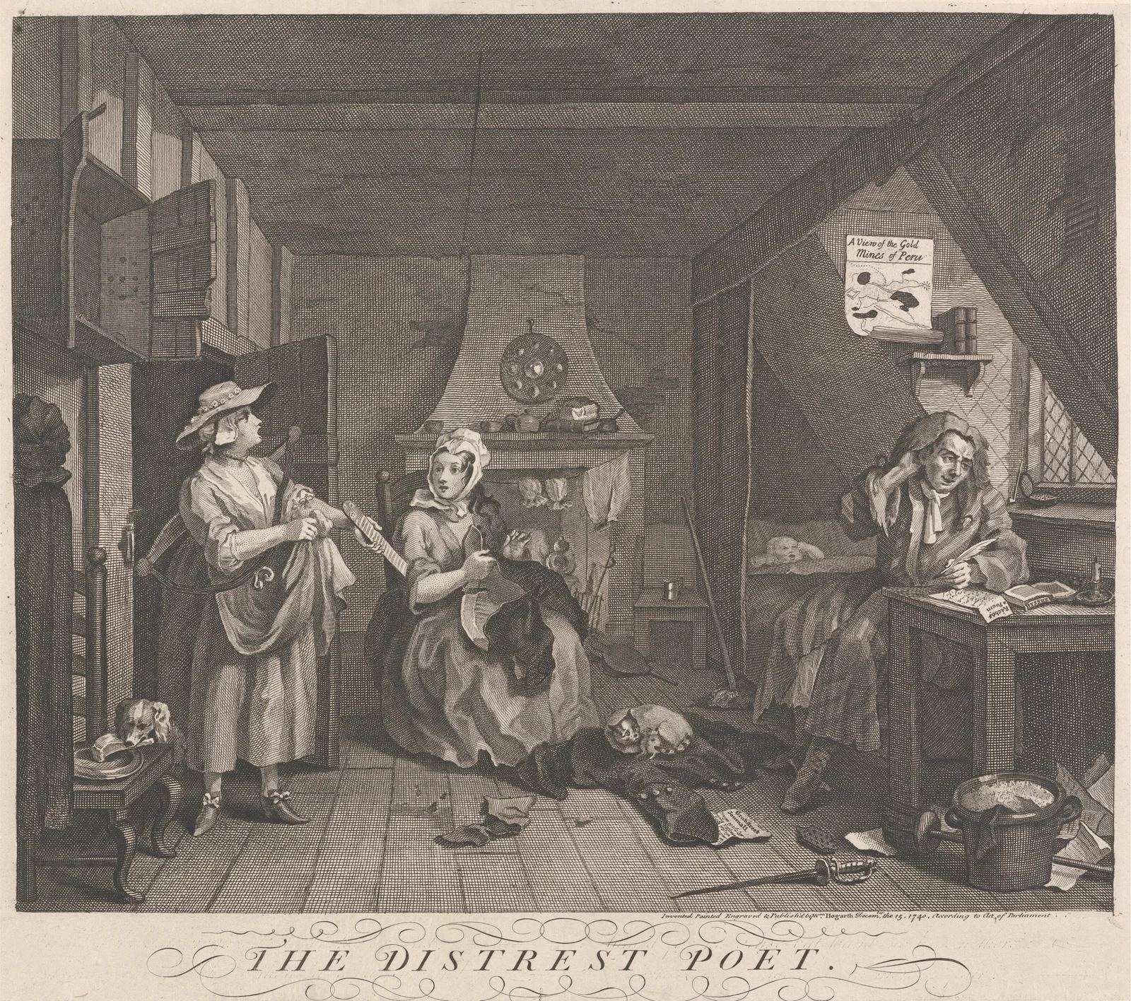 The Distressed Poet av William Hogarth