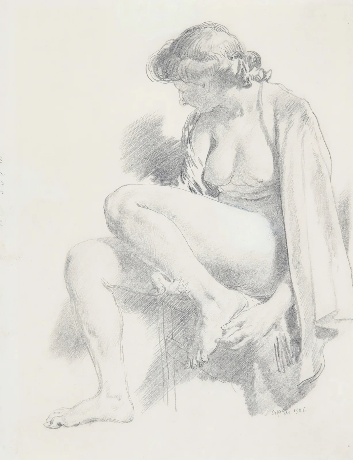 Seated Nude av William Orpen