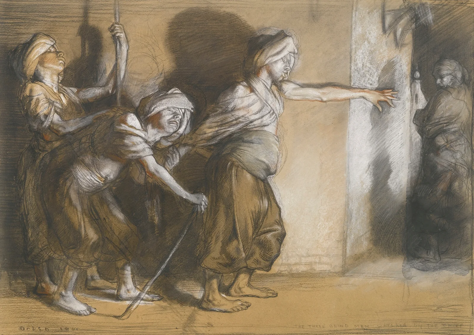 The Three Blind Men (Arabian Nights) av William Orpen
