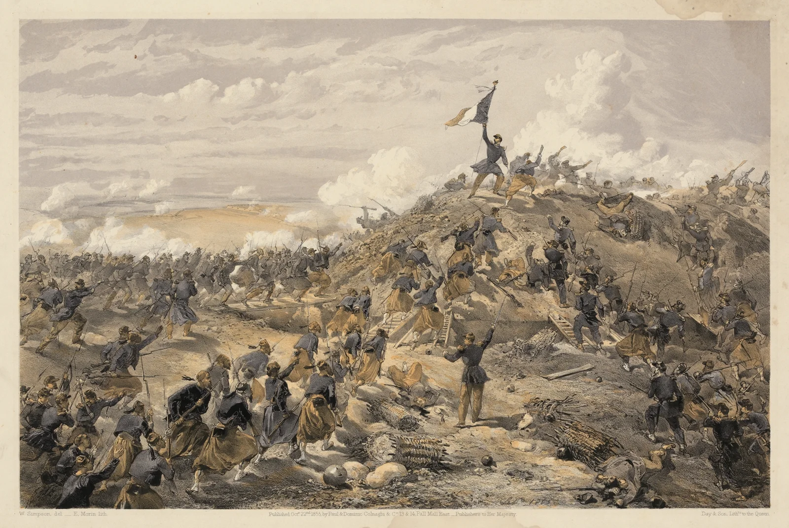 The attack on the Malakoff av William Simpson