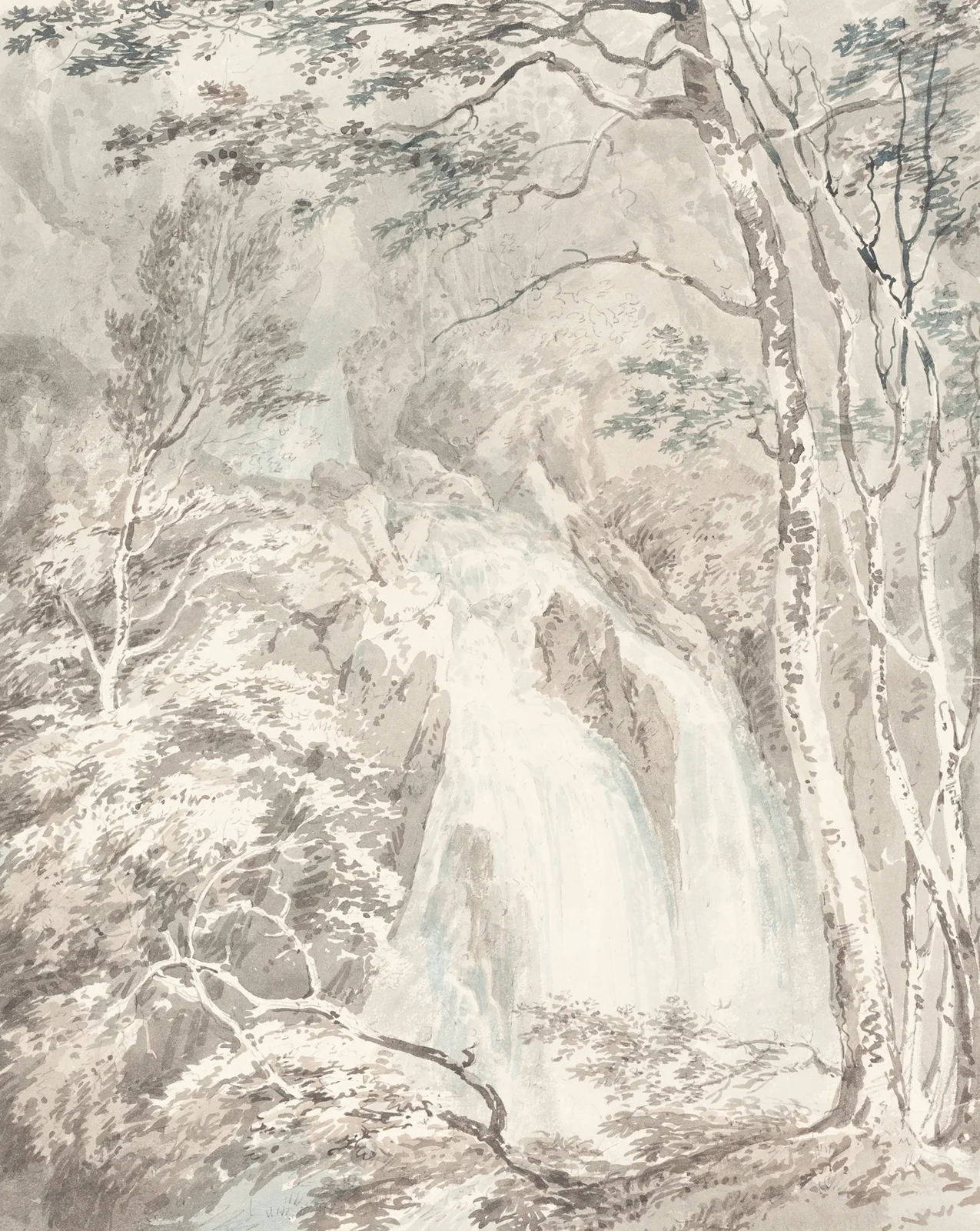 A Waterfall av Joseph Mallord William Turner