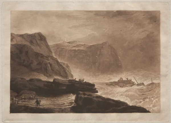 Coast of Yorkshire, near Whitby av Joseph Mallord William Turner