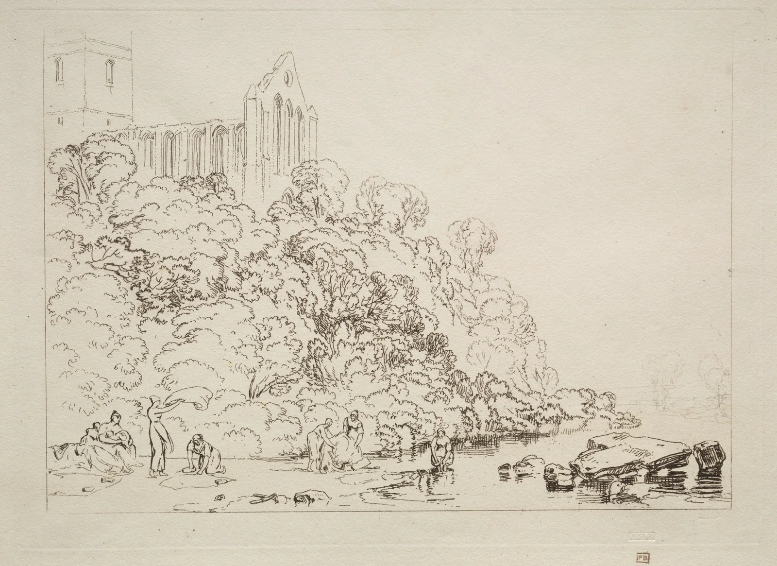 Dumblain Abbey, Scotland – nr 1 av Joseph Mallord William Turner