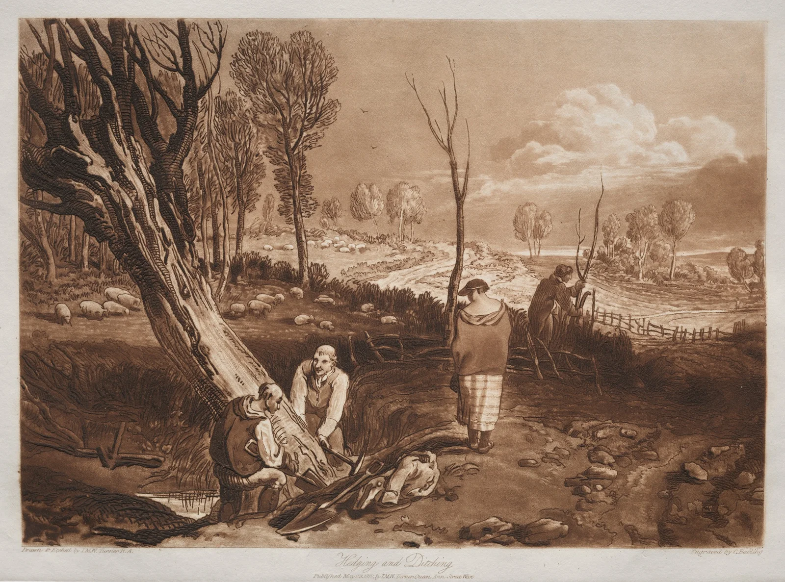 Hedging and Ditching (19th century) av Joseph Mallord William Turner