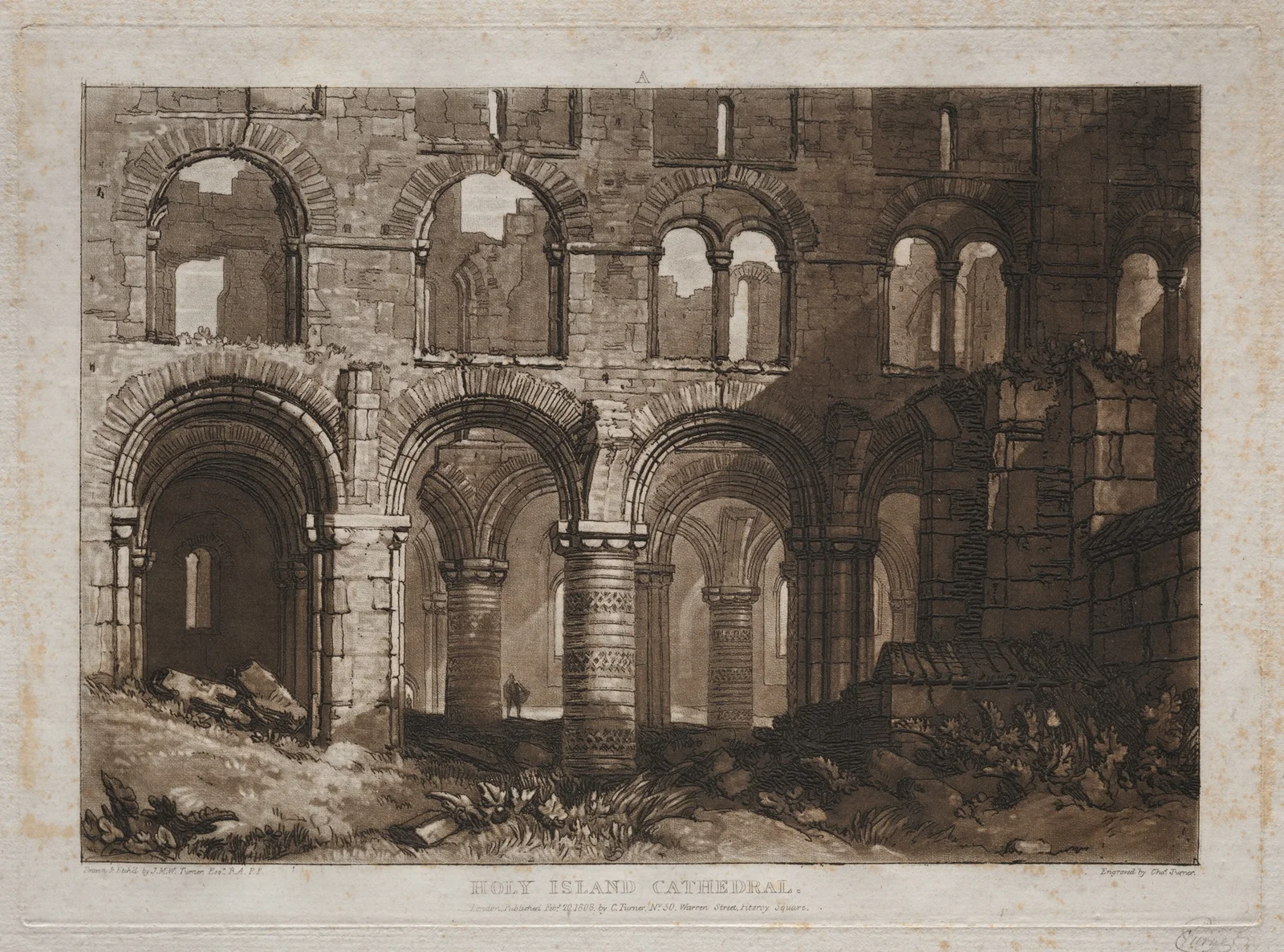 Holy Island Cathedral av Joseph Mallord William Turner