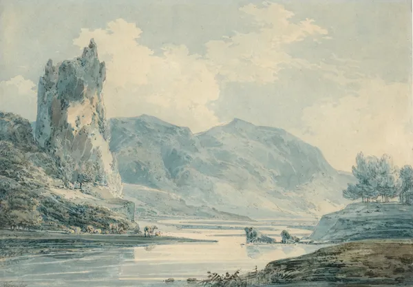 Ilam Rock, Dovedale, Derbyshire av Joseph Mallord William Turner