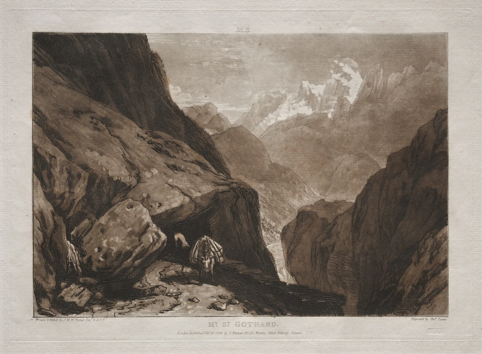 Mt. St. Gothard (19th century) av Joseph Mallord William Turner