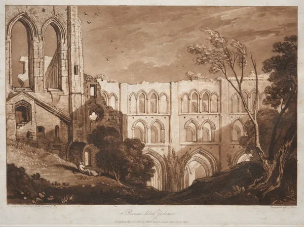 Rivaux Abbey, Yorkshire av Joseph Mallord William Turner