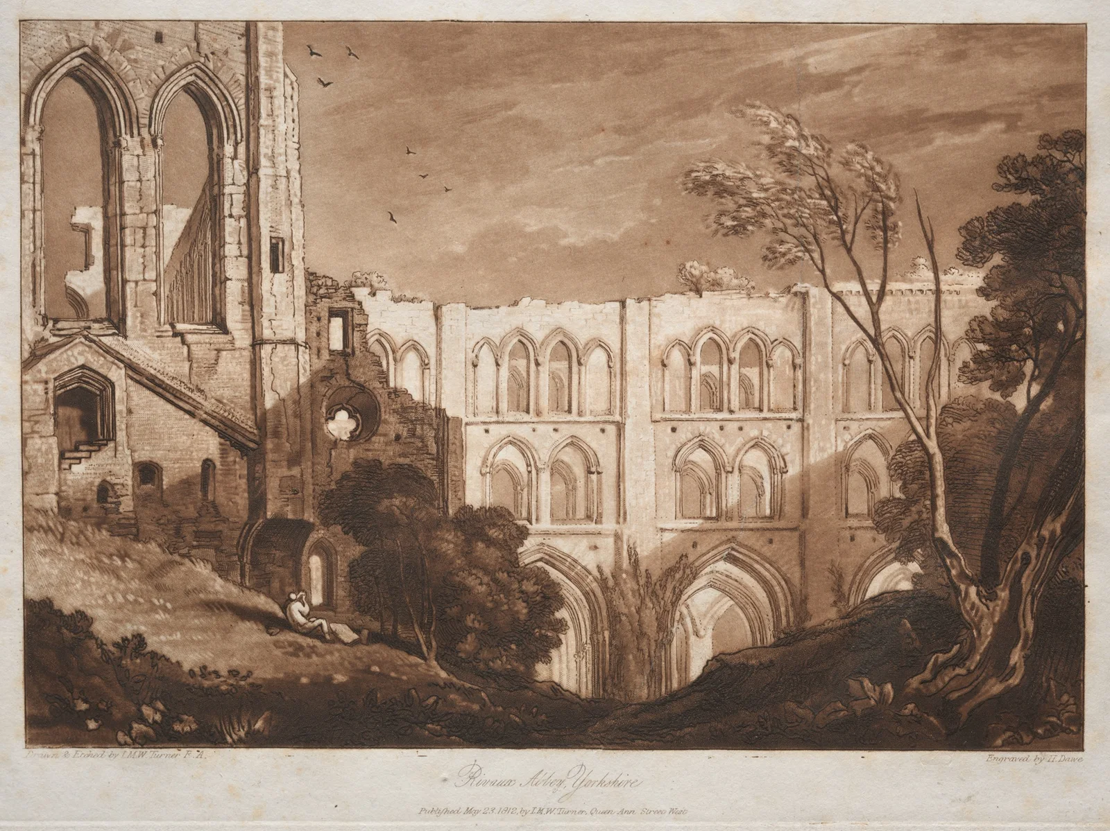 Rivaux Abbey, Yorkshire av Joseph Mallord William Turner