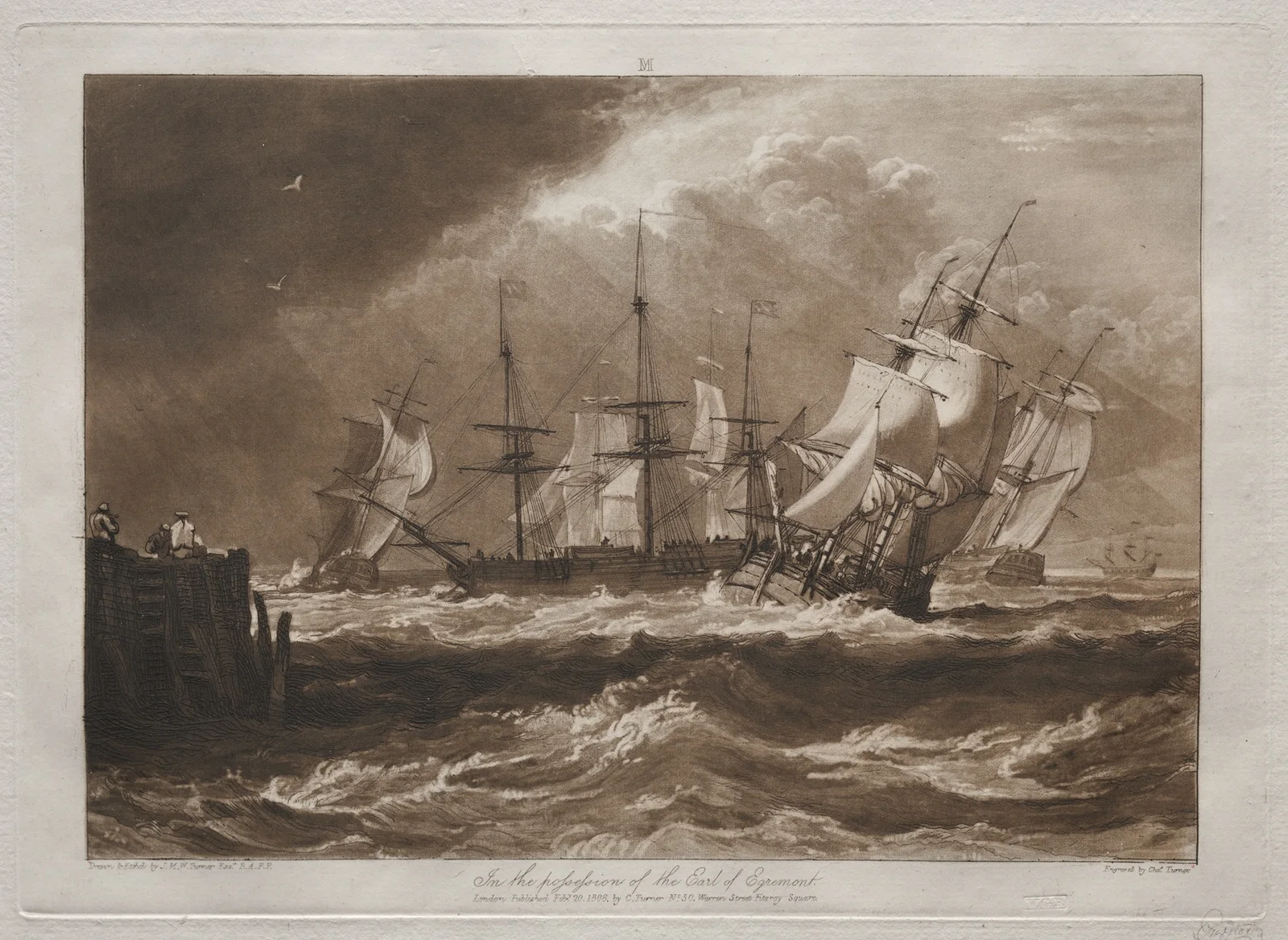 Ships in a Breeze av Joseph Mallord William Turner