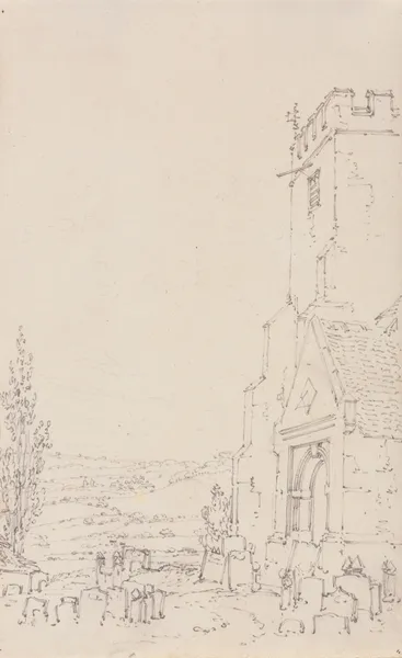 South Porch and Tower of an Unidentified Church av Joseph Mallord William Turner