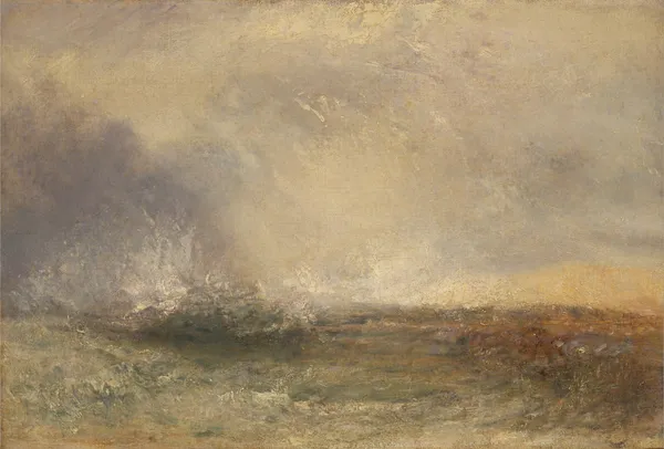 Stormy Sea Breaking on a Shore av Joseph Mallord William Turner