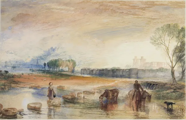 Sunset and Moonrise av Joseph Mallord William Turner