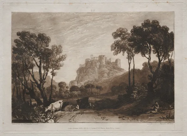The Castle above the Meadows av Joseph Mallord William Turner