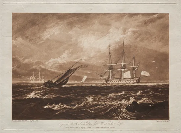 The Leader Sea-piece av Joseph Mallord William Turner