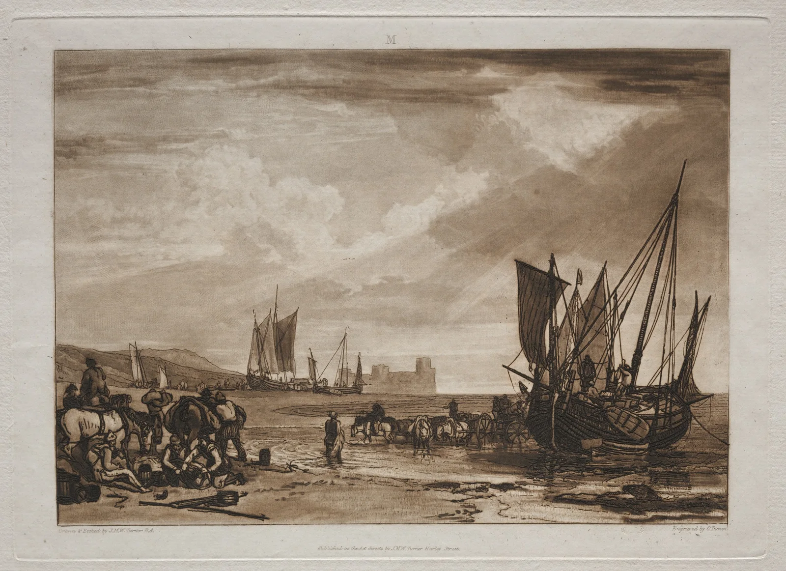 Vessels Unloading (19th century) av Joseph Mallord William Turner