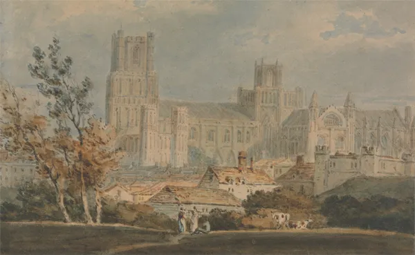 View of Ely Cathedral av Joseph Mallord William Turner