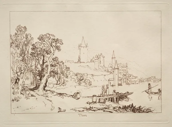 Ville de Thun, Switzerland av Joseph Mallord William Turner