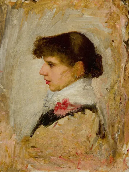 Head Of A Model av John William Waterhouse