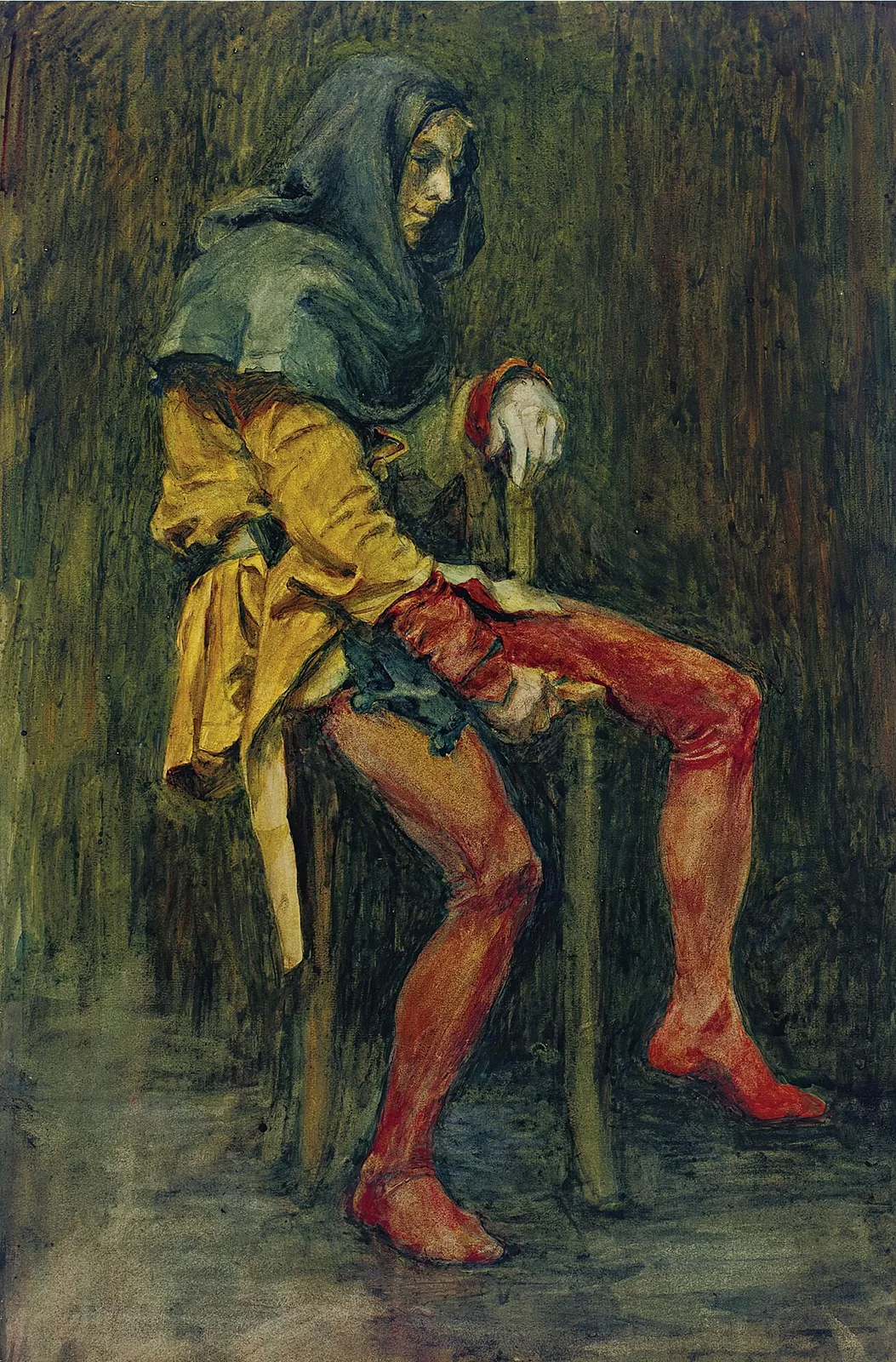 Touchstone, The Jester av John William Waterhouse