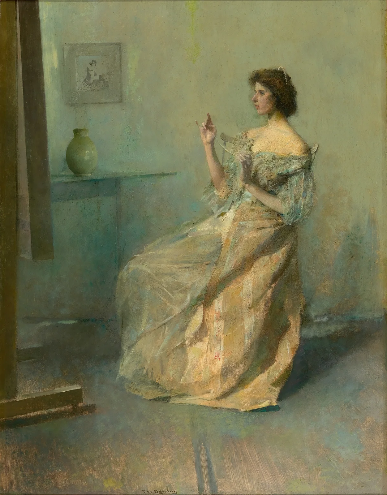 The Necklace av Thomas Wilmer Dewing
