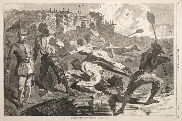 A Shell in the Rebel Trenches av Winslow Homer