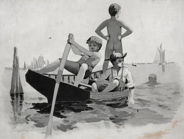 Boys Swimming, Gloucester Harbor av Winslow Homer