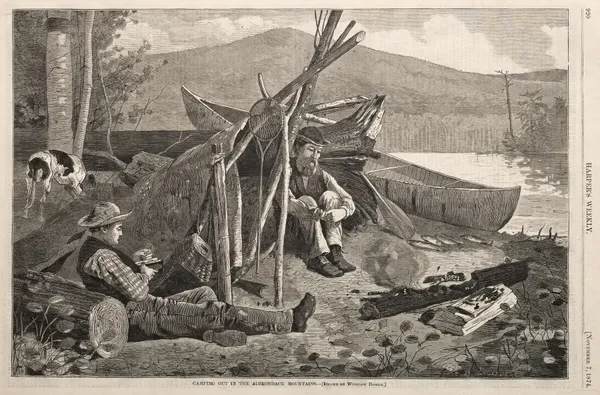 Camping Out in the Adirondack Mountains av Winslow Homer