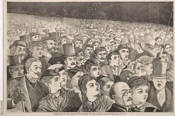 Fire-Works on the Night of the Fourth of July av Winslow Homer