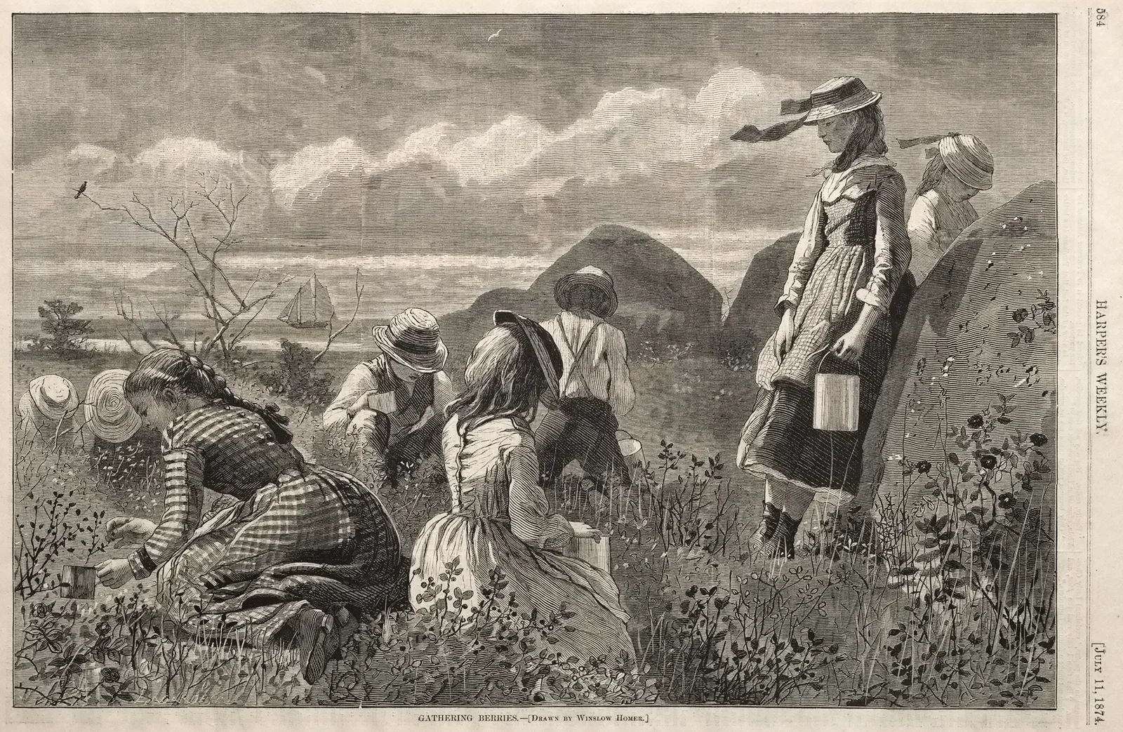 Gathering Berries av Winslow Homer