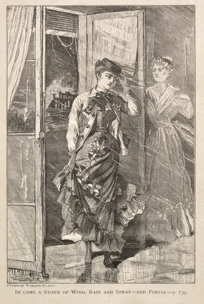 In Came a Storm of Wind, Rain and Spray – and Portia, 1869 – nr 2 av Winslow Homer