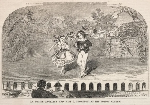 La Petite Angelina and Miss C. Thompson, at the Boston Museum av Winslow Homer