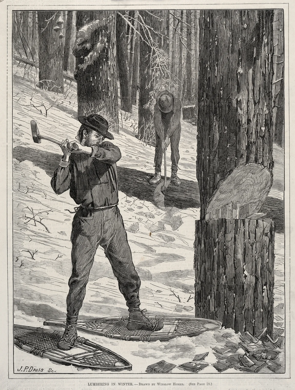 Lumbering in Winter av Winslow Homer